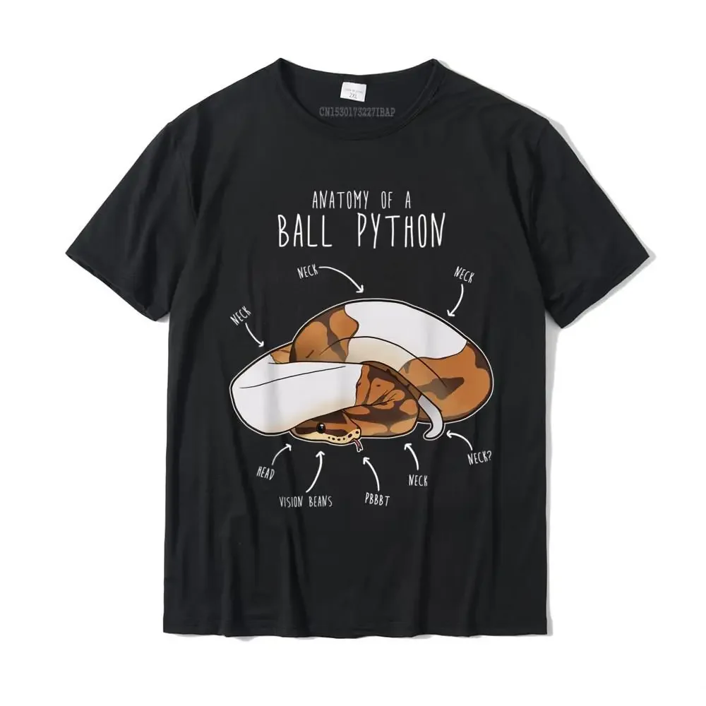 Anatomy Of A Piebald Ball Python Funny Reptile Snake Lover T-Shirt Cotton Man Tshirts Customized Tops Tees Coupons Camisa