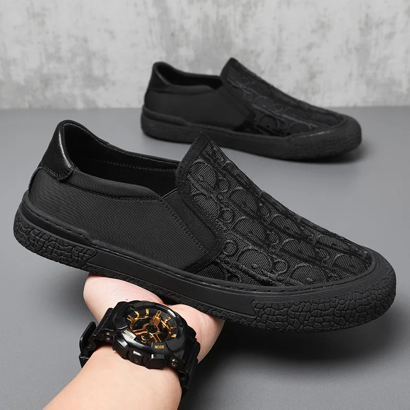 

2026 Summer New Luxury Breathable High-end Canvas Shoe One Step Old Beijing Cloth Shoes loafers Lightweight Driving Shoe Durable