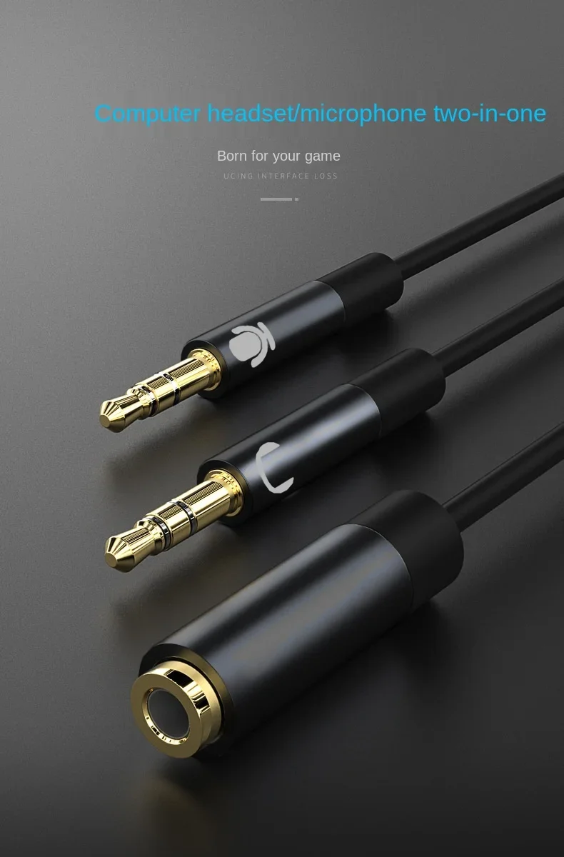 Headphone Komputer Konversi Kabel Headset Two-In-One Mobile Ponsel Audio Satu-Dua Adaptor