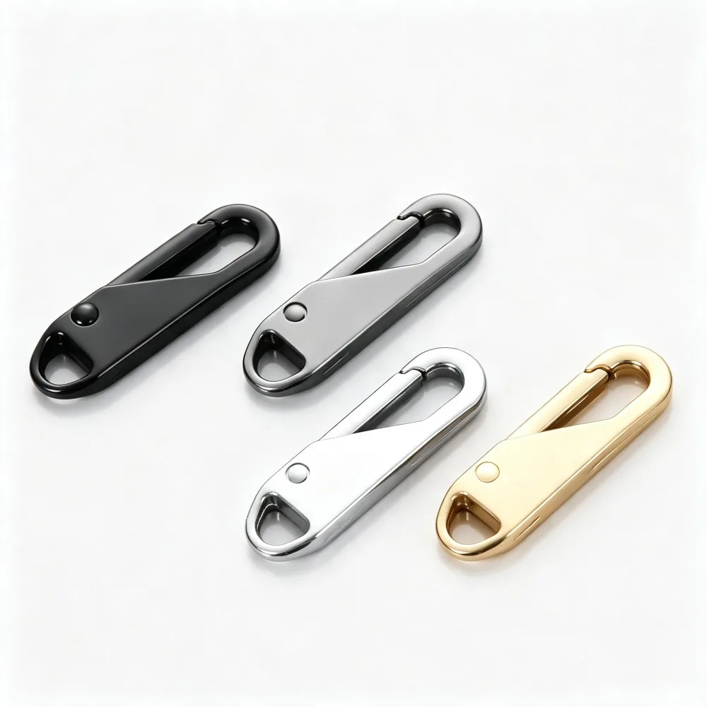 10Pcs Universal Detachable Metal Zipper Pull Tab Replacement Zipper Head for Luggage Wallet Clothing Multiple Colors Available