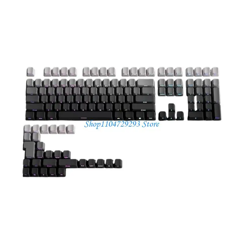 Y2GD 133 Keys Gradation Theme Keycap PBT Side Printed Keycaps Keycaps Backlit Caps For 6.25U Keyboards Accessories