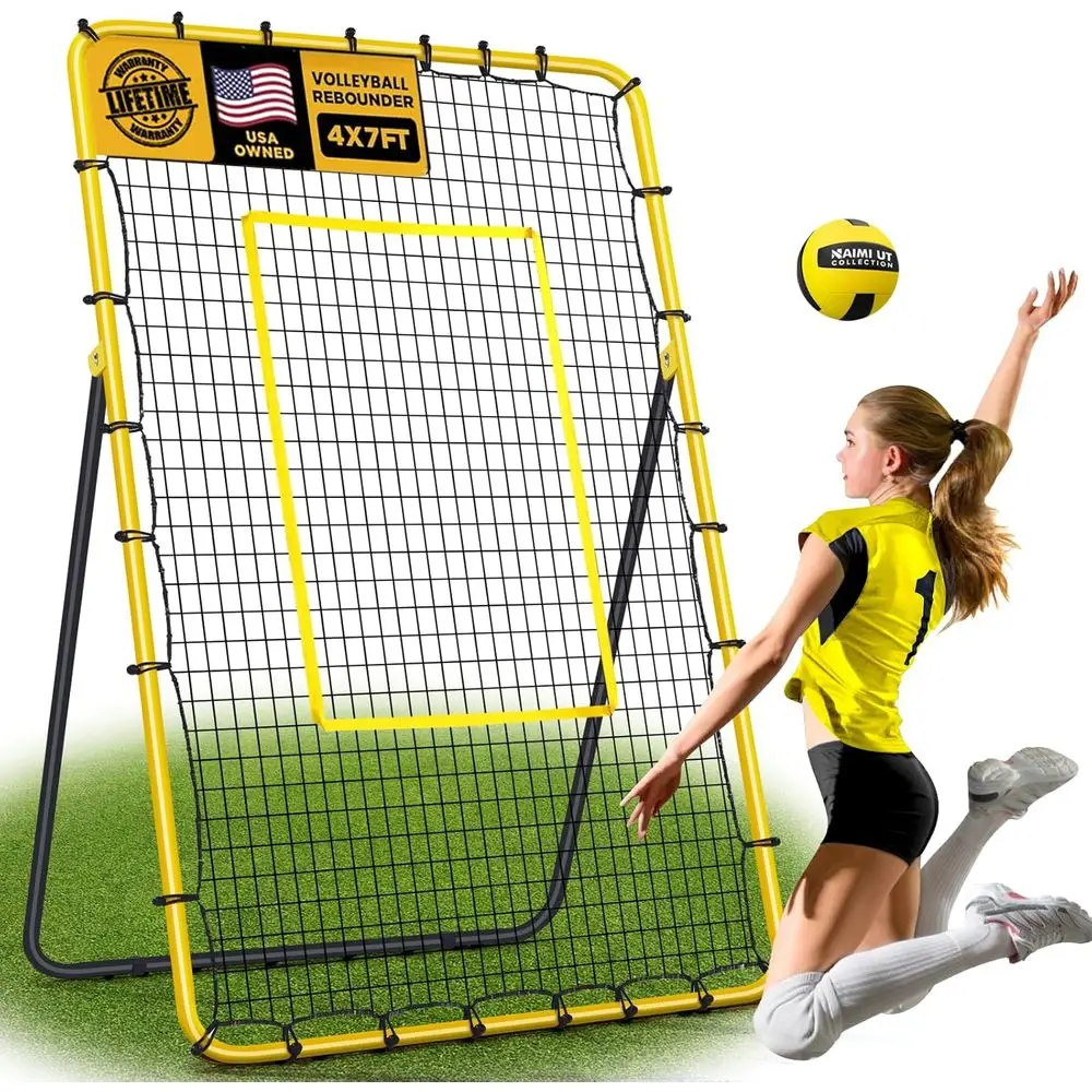 

Portable Outdoor Volleyball Training Net, Adjustable 7x4 ft, Rebound Net with Travel Bag