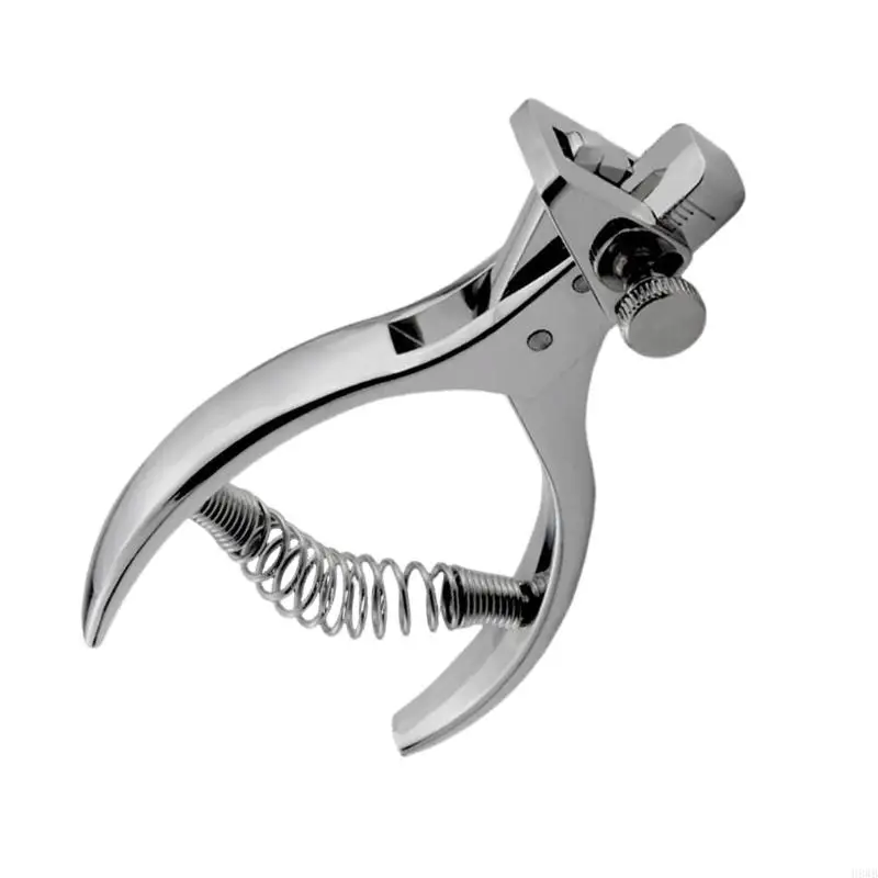 

H8WB 3mm Metal Hole Puncher Pliers Ergonomic Grip Leather Hole Punching Tool For Leatherworking and Packaging Bag Crafting