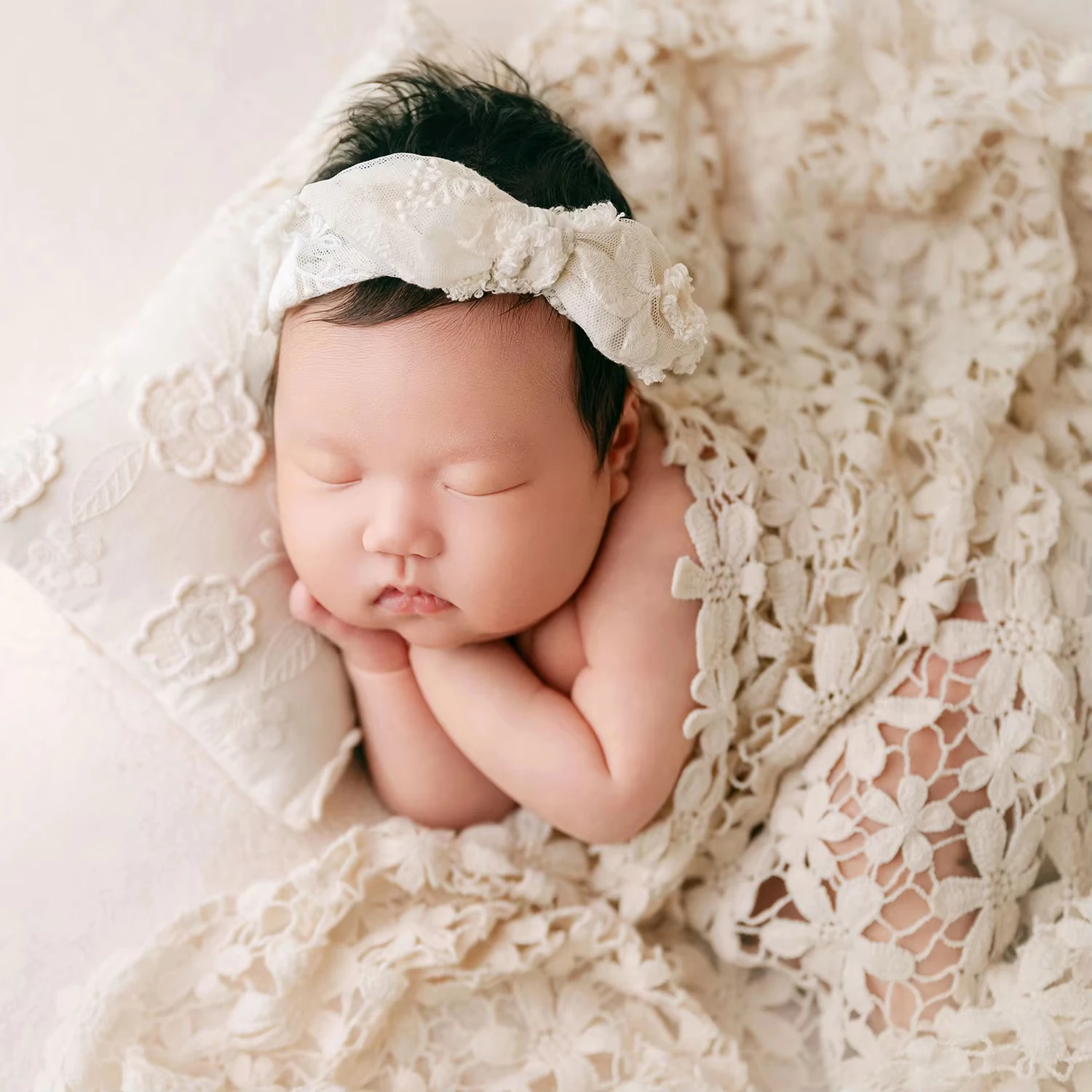 Pemotretan Bayi Perempuan Alat Peraga Fotografi Baru Lahir Aksesori Pose Foto Gaya Boho Fotografi untuk Studio Lab Bayi Baru Lahir