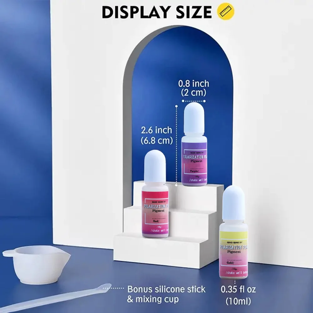 Starry Sky Epoxy Resin Pigments - 5 Colors Set. Perfect for DIY Jewelry Making & Resin Painting. Each Bottle 10ml / 0.34oz. view 3