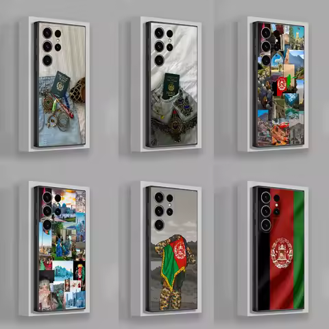 Flag Afghan Afghanistan Passport Phone Case For Samsung S25,S24,S21,S22,S23,S30,Ultra,S20,Plus,Fe,Lite,5G Black Cover