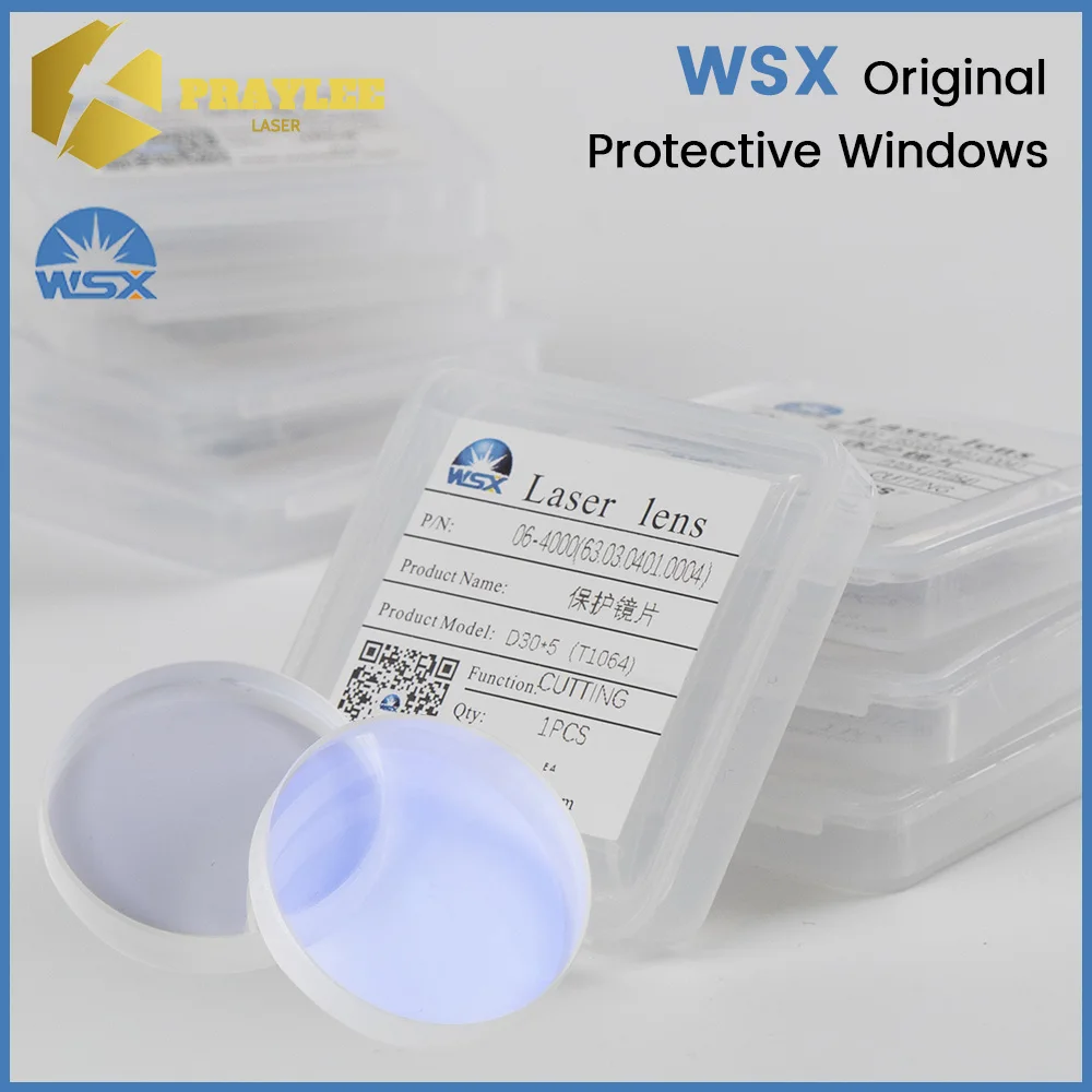 

Praylee Original WSX Laser Protective Windows 18*2 22.35*4 37*7 for WSX KC13 KC15 NC30 NC60 Fiber Cutting Machine Head