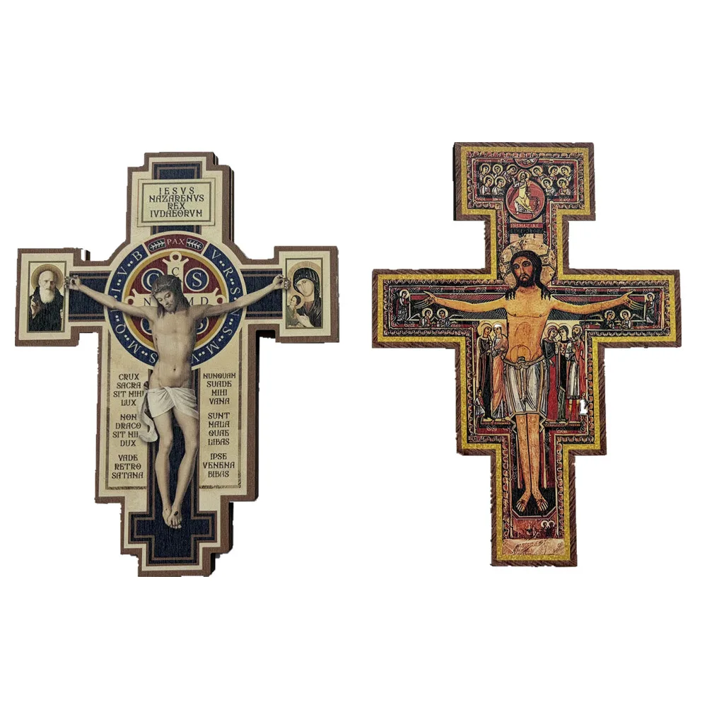 Orthodox Wall Cross Wooden Hanging Jesus Cross Church Utensils Religious Wall Christ