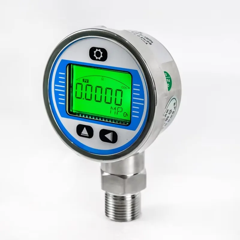 Low Price Stainless Steel Bayonet Ring Digital Pressure Gauge Hydraulic Air Water Oil Pressure Gauge for Vacuum and Medical Use