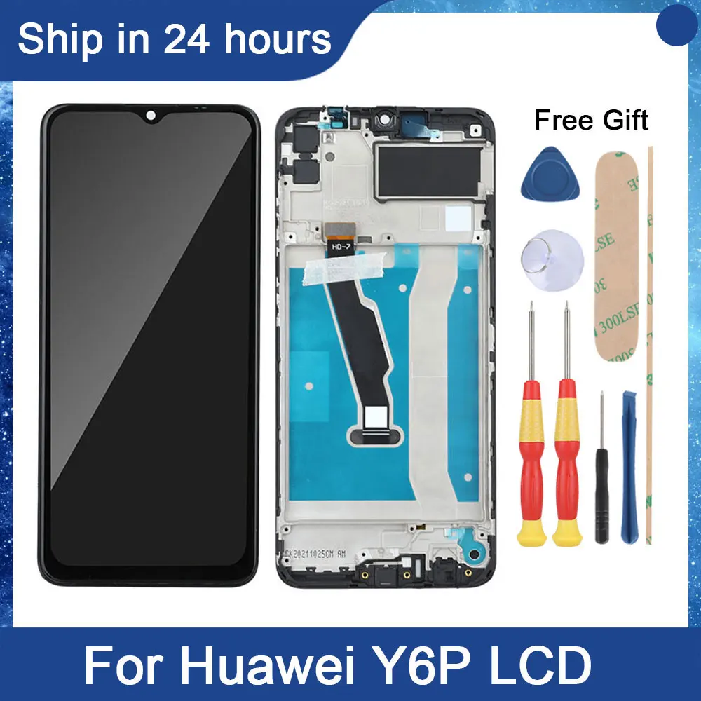 

AiNiCole 6.3'' For Huawei Y6P LCD Display Touch Screen Digitizer Assembly MED-LX9 Huawei Y6P MED-LX9N LCD Screen Replacement