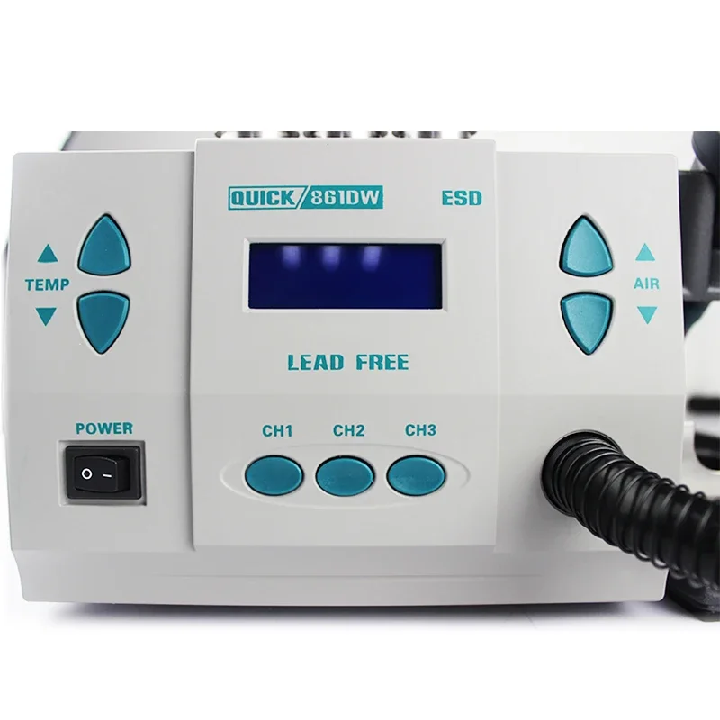 

1000W 220V QUICK heat gun lead free hot air soldering station microcomputer temperature Rework Station