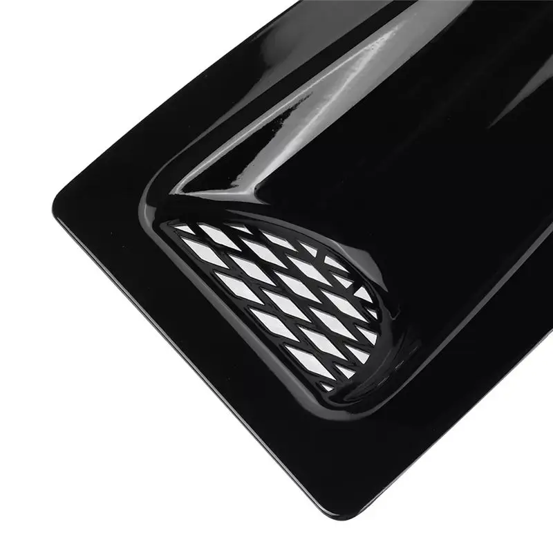 Glossy Black Universal Engine Hood Vent Louvers Air Scoop Bonnet Vent Air Intake Cover Front Car Vent