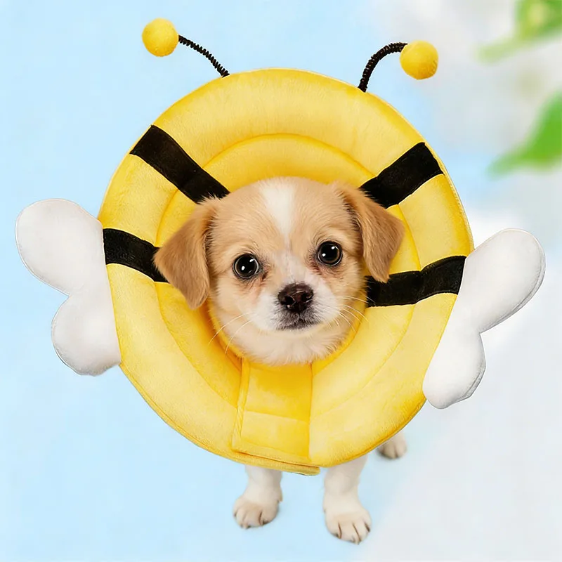 Pet Cute Elizabeth Collar Dog Soft Neck Collar Protective Gear Cat Post-operative Anti-licking Anti-biting Protective Head Cover