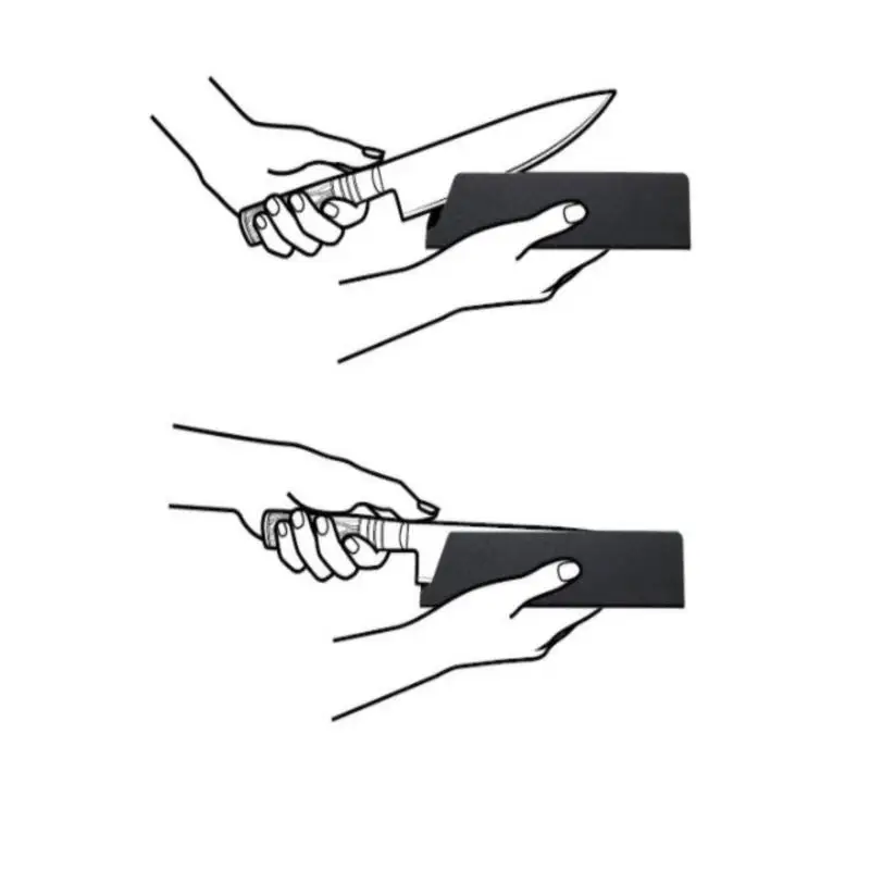 Funda para cuchillo de cocina, Protector de bordes para cuchillos negros, cubierta Universal, cuchillo de Chef, herramientas de utilidad para cortar
