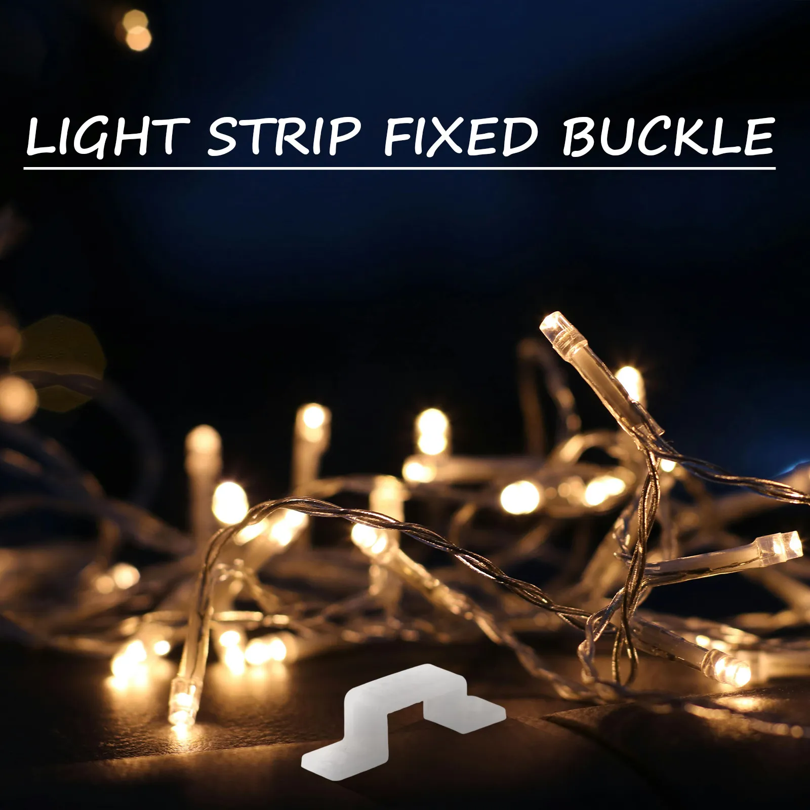 100Pcs LED Strip Light Plastic Clips Clear Transparent Holders for LED String Lights Fixing Indoor Outdoor Use