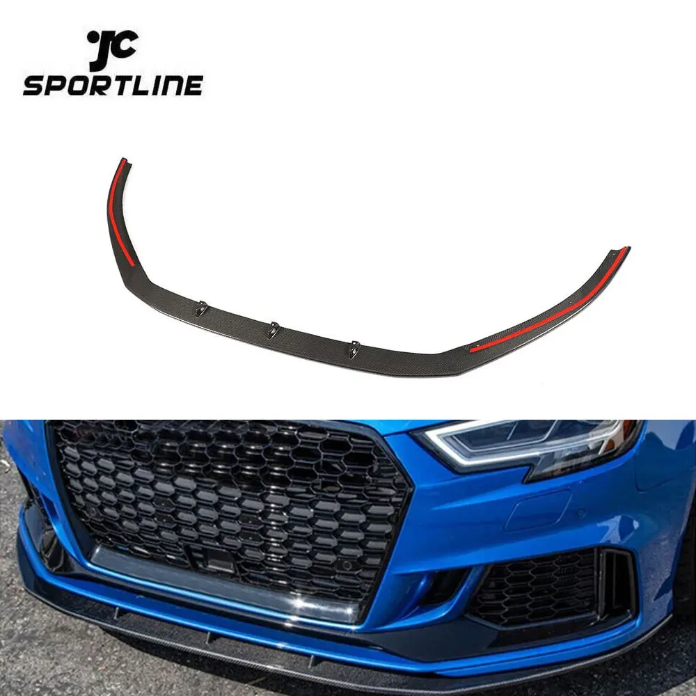 Carbon Fiber RS3 Facelift Front Lip for Audis RS3 Sedan 4-Door 2017-2019