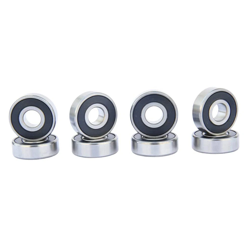 Roda Skateboard dengan bantalan 52x30mm, roda PU jalan, suku cadang Skateboard, roda Longboard Cruiser (Set 4) Hitam