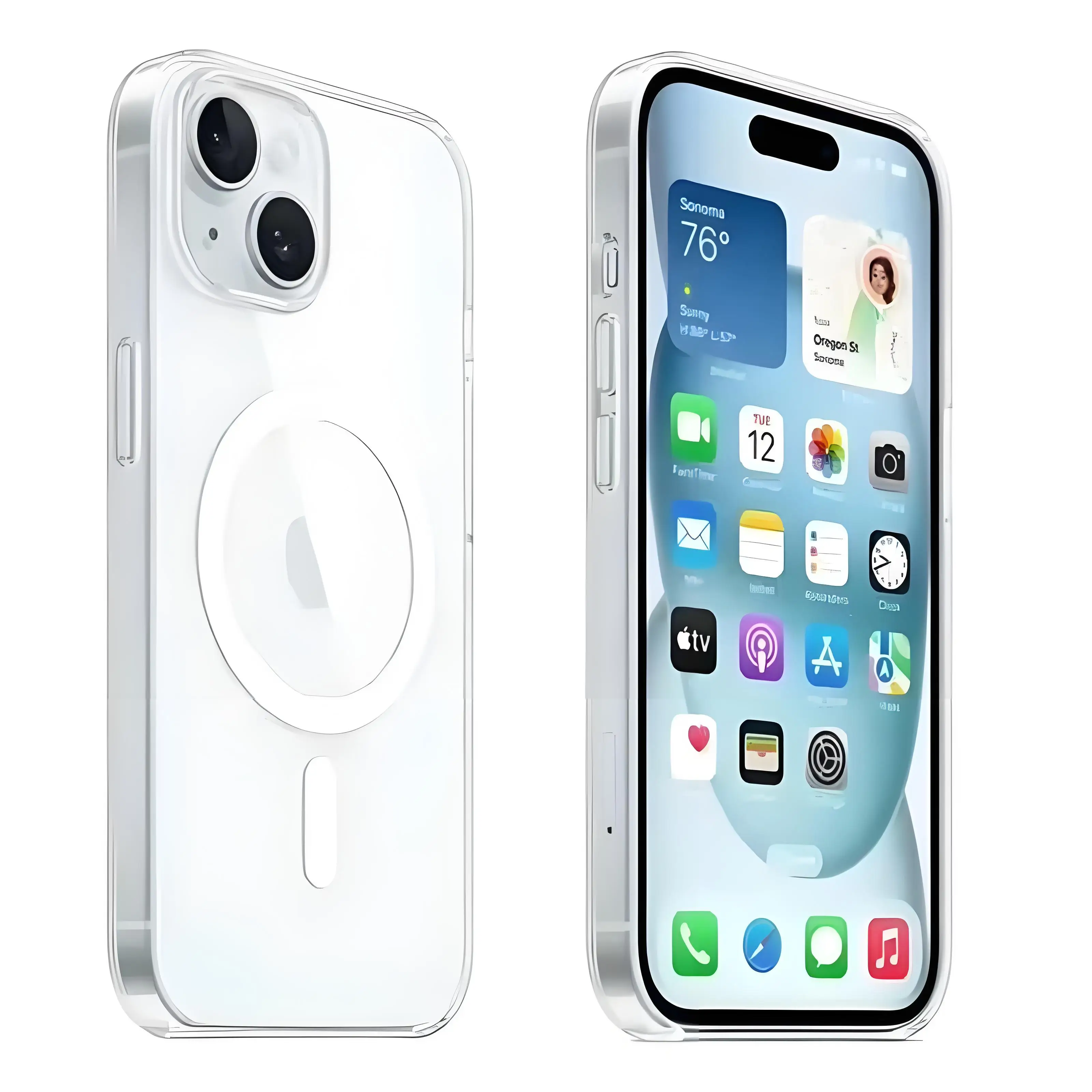 Magnetic Original Clear Case For iPhone 17 16 15 14 Plus13 12 mini  11 Pro Max Funda For Magsafe Sil