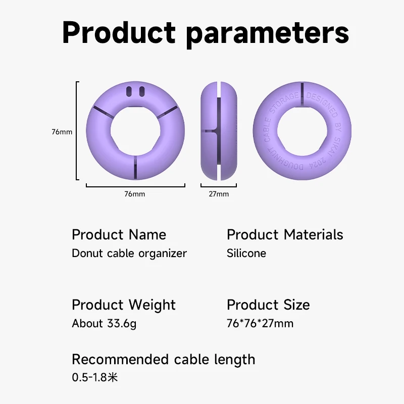 도넛 케이블 정리함 이어폰 거치대 케이블 와인더, 마그네틱 케이블 보관함, 마이크로 USB C 타입 플러그 커넥터 팁 컨테이너