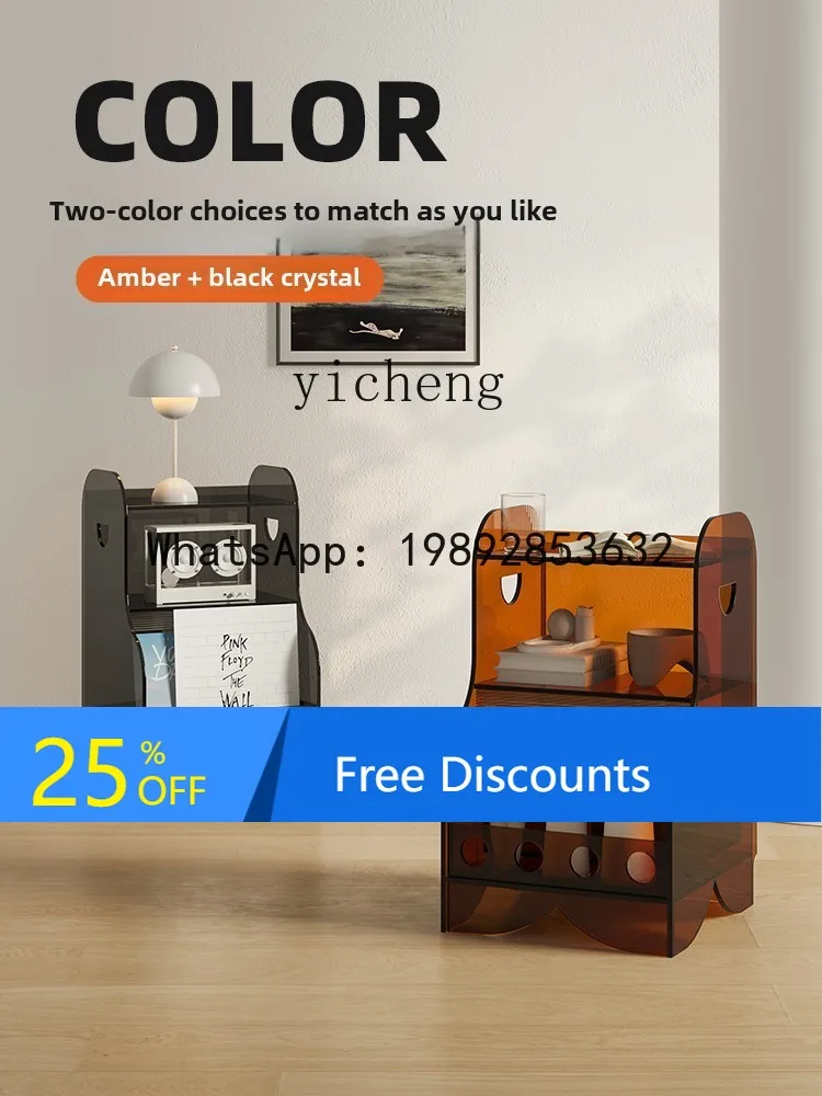 

ABC light luxury bedroom bedside table, side cabinet, medieval storage edge, household retro corner