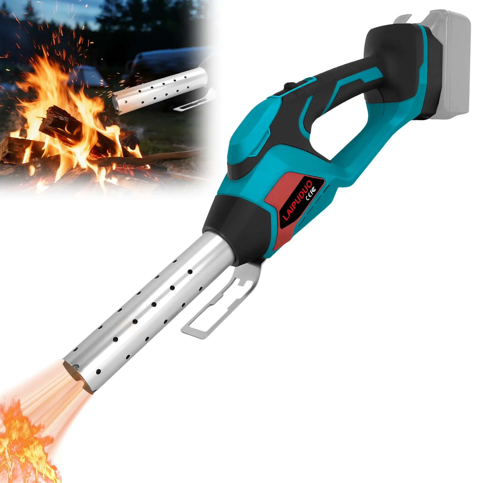 

Electric Charcoal Starter 800℃ BBQ Cordless Fire Lighter Chemical Free Heated Air with Blowing Fuction for Makita 18V Battery