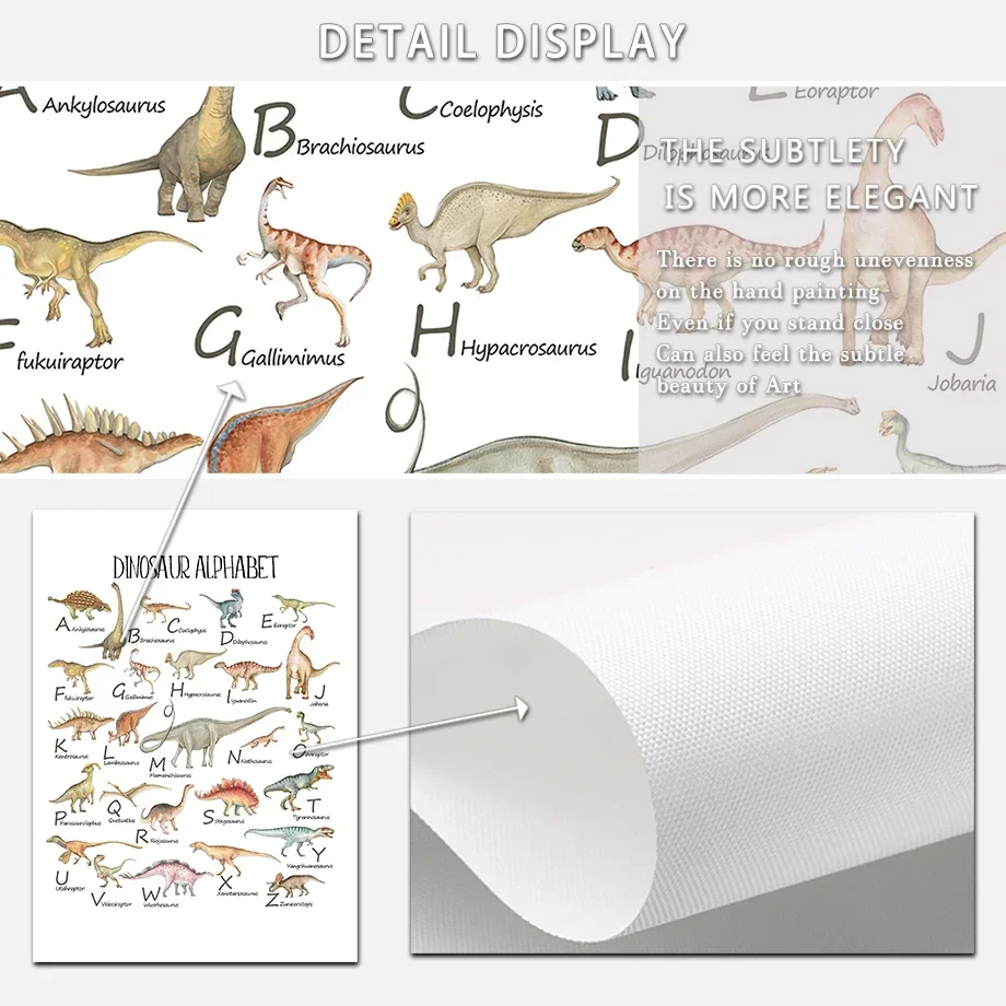 الحد الأدنى قماش الشمال الملصقات ديناصور الأبجدية الغابات المطيرة الحيوان الصحراء الحيوان الحيوان الأفريقي جدار الفن ديكور غرفة المنزل #5