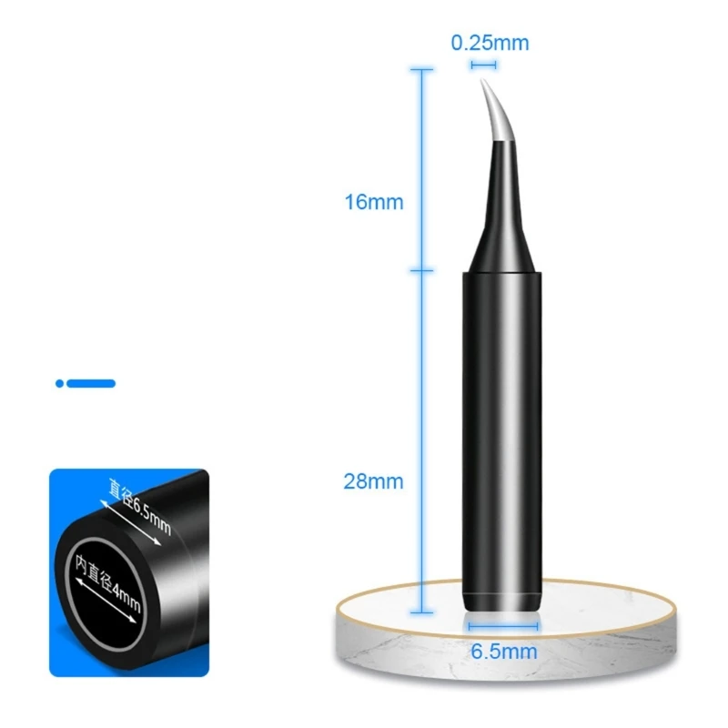 

Q2Q4 10Pcs Soldering Iron Tips Replacement Soldering Bits Black Alloy Welding Tips for Soldering Iron Solder Station
