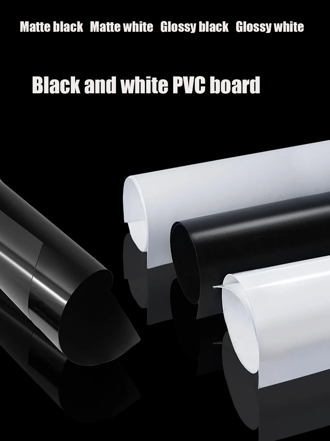 1PCS Black/white PVC Sheet 0.3/0.5/0.8/1/1.5/2mm Thick DIY Enthusiast Building Model Construction Tool