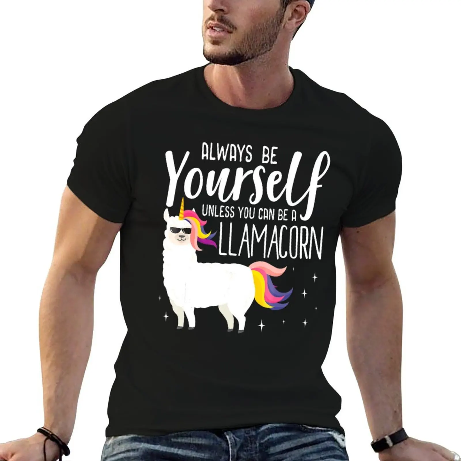 

Always Be A Llamacorn Fantasy Magic Llama Unicorn T-Shirt t shirts designer funny t shirts cotton T-Shirt