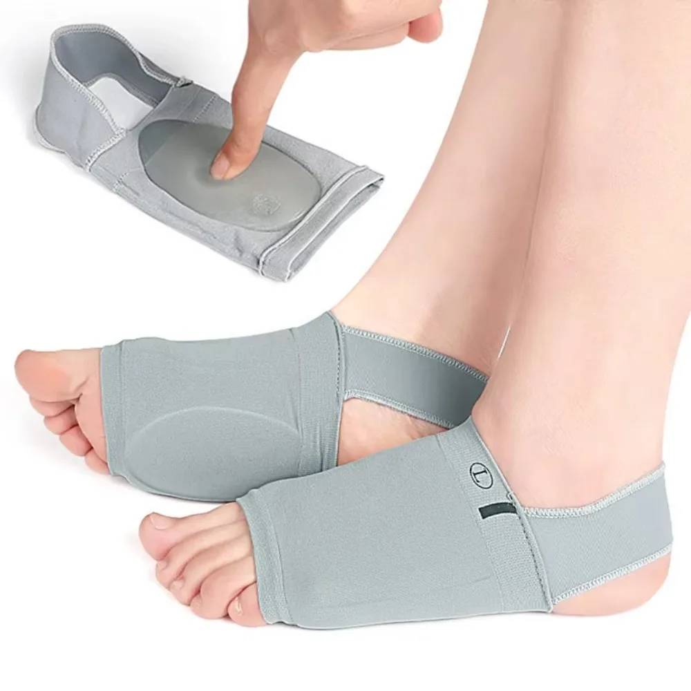 1 Pair Silicone Arch Support Insoles Flat Foot Correct Fasciitis Pain Relief Arch Cushion Sleeves Plantar Anti-drop