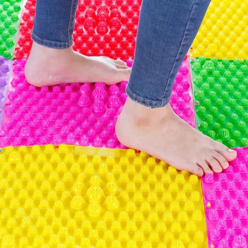 6PCS Balance Stepping River Stone Kids Games Kids Emotional Training Equipment Foot Cushion Tactile Massage River Crossing Stone