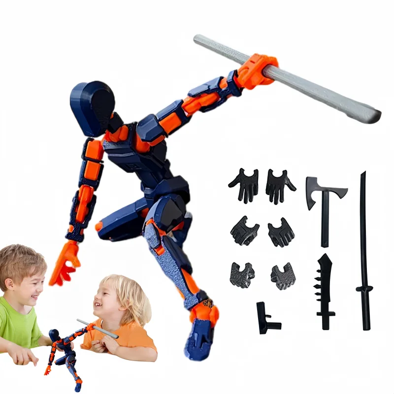 Kreativer beweglicher Shapeshift-Roboter, 3D-gedrucktes, mehrteiliges Schaufensterpuppen-Actionmodell, Puppenspielzeug für Kinder, Weihnachtsdekoration, Geschenk – Detail 4