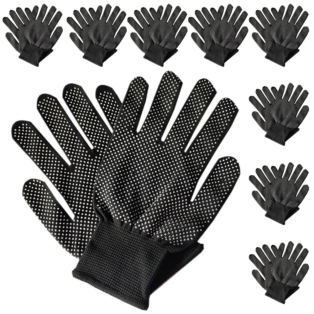 

10 Pairs Gardening Gloves Stab- Resistant Rose Pruning Mens Black Supplies Protective Non-slip