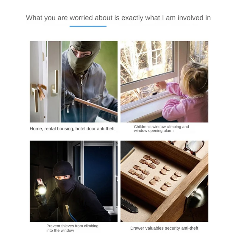 Tuya-ワイヤレスインテリジェントドアおよびウィンドウセンサー,デュアルリモートコントロール,操作,家庭用アラーム