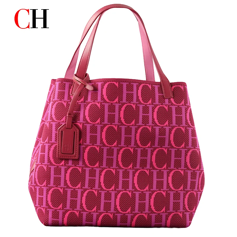 ch-brand-women's-handbag-autumn-winter-new-large-capacity-multi-functional-letter-flyknit-design-2026-new-women's-tote-bag