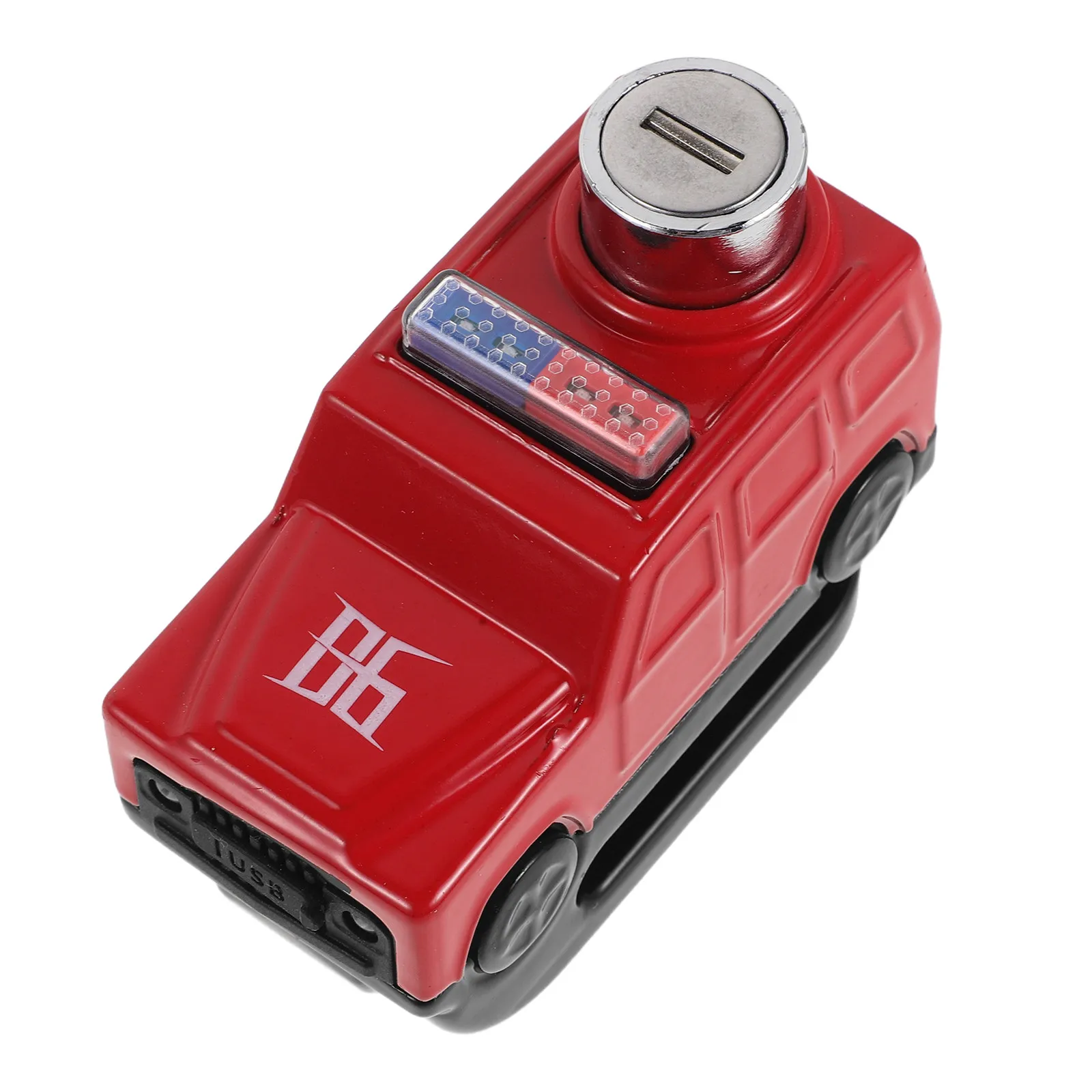 

USB-перезаряжаемый противоугонный замок для велосипеда с сигнализацией 110 дБ в форме автомобиля, для дискового тормоза, для безопасности велосипедов и мотоциклов, красный