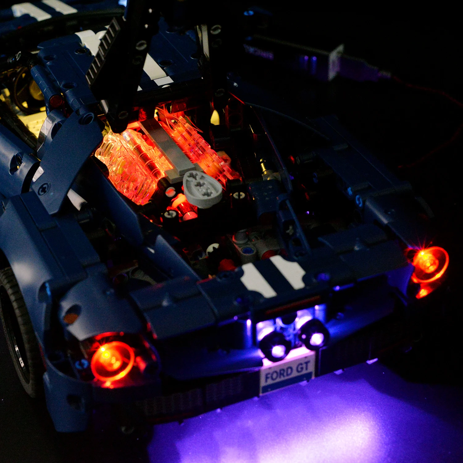 Xgrepack Afstandsbediening Motor Led Licht Kit Voor Lego Ford Gt 42154 Auto Model Kit (Niet Inbegrepen De Lego sets)