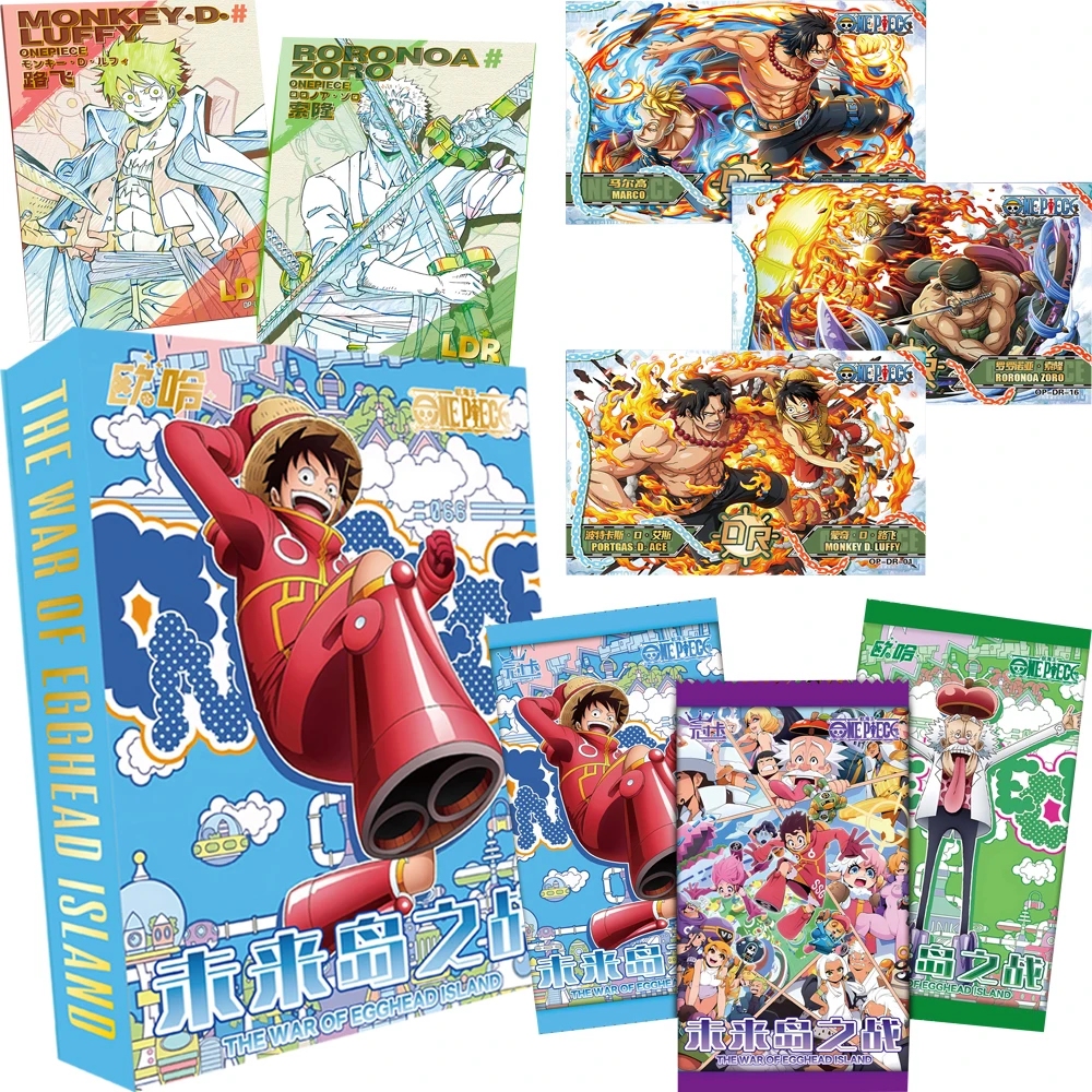 

Anime One Piece Collection Cards Luffy Sanji Zoro Nami Fun Leisure Modern Fashion Lively Characters Cards Booster Box Toys Gifts