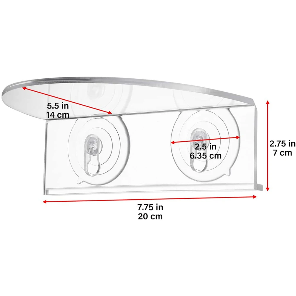 Ledge Suction Cup Window Shelf Acrylic Plant Window Shelf Indoor Window Plant Shelf for Creating Ind