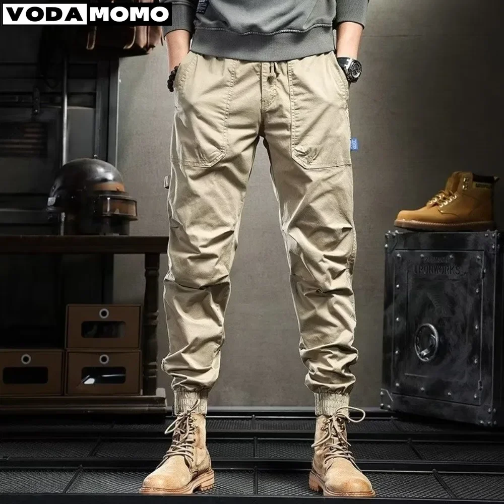 

Рабочие брюки, мужские осенние и зимние новые свободные леггинсы, молодежные повседневные брюки с девятью точками и брюками, уличная одежда, мужские джоггеры