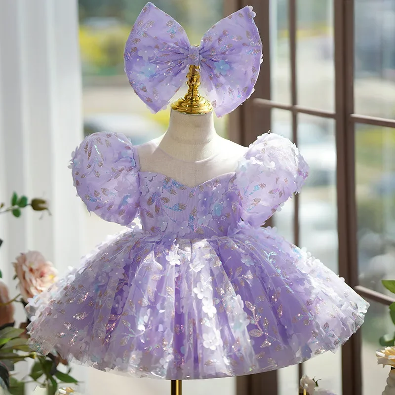 2-12year old kids dress for girls wedding sequins girl dress Princess summer party pageant formal gown for teen children dress