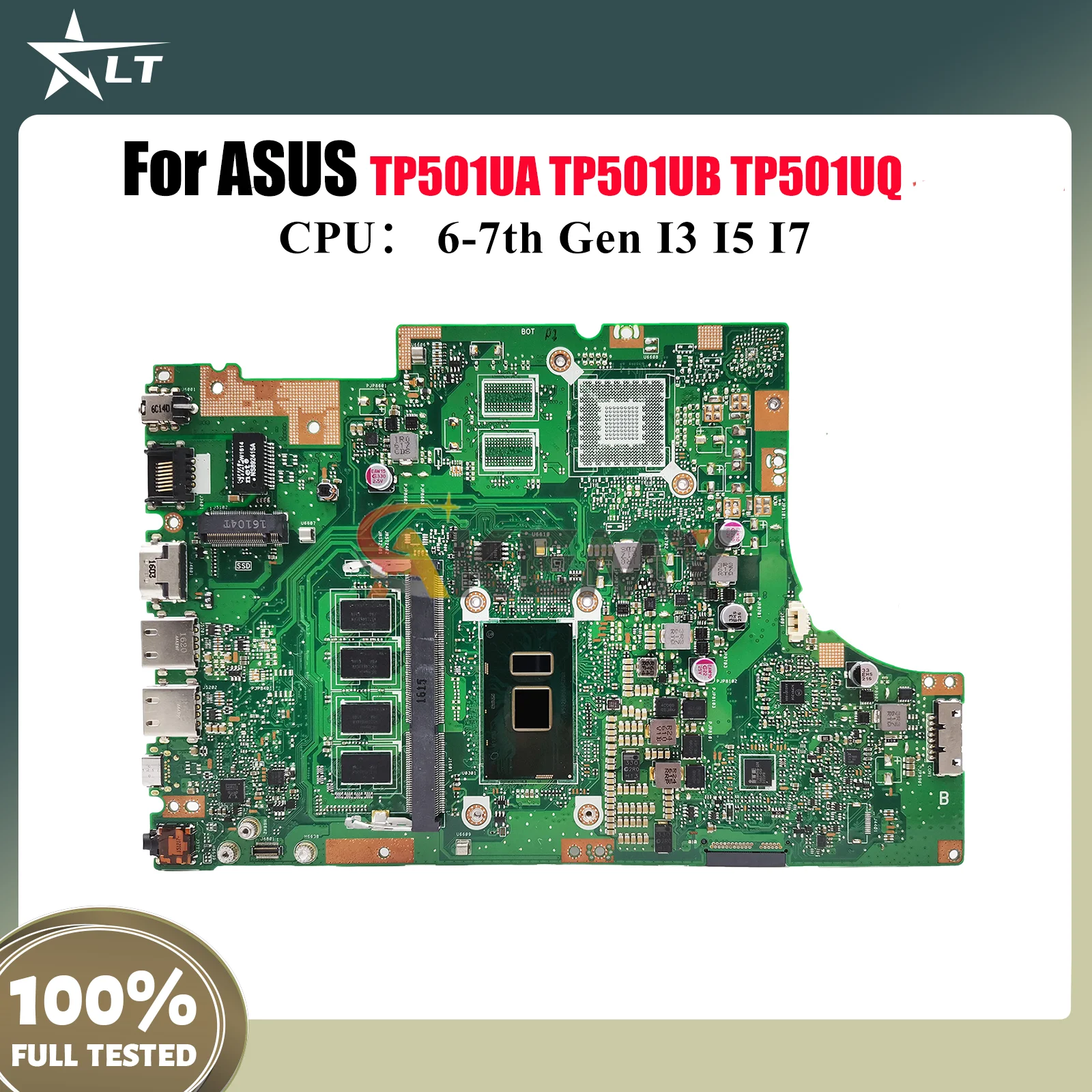 

TP501UA Laptop Motherboard For ASUS VivoBook Flip TP501UA TP501UB TP501UQK TP501UQ TP501U Notebook Mainboard With I3 I5 I7 CPU