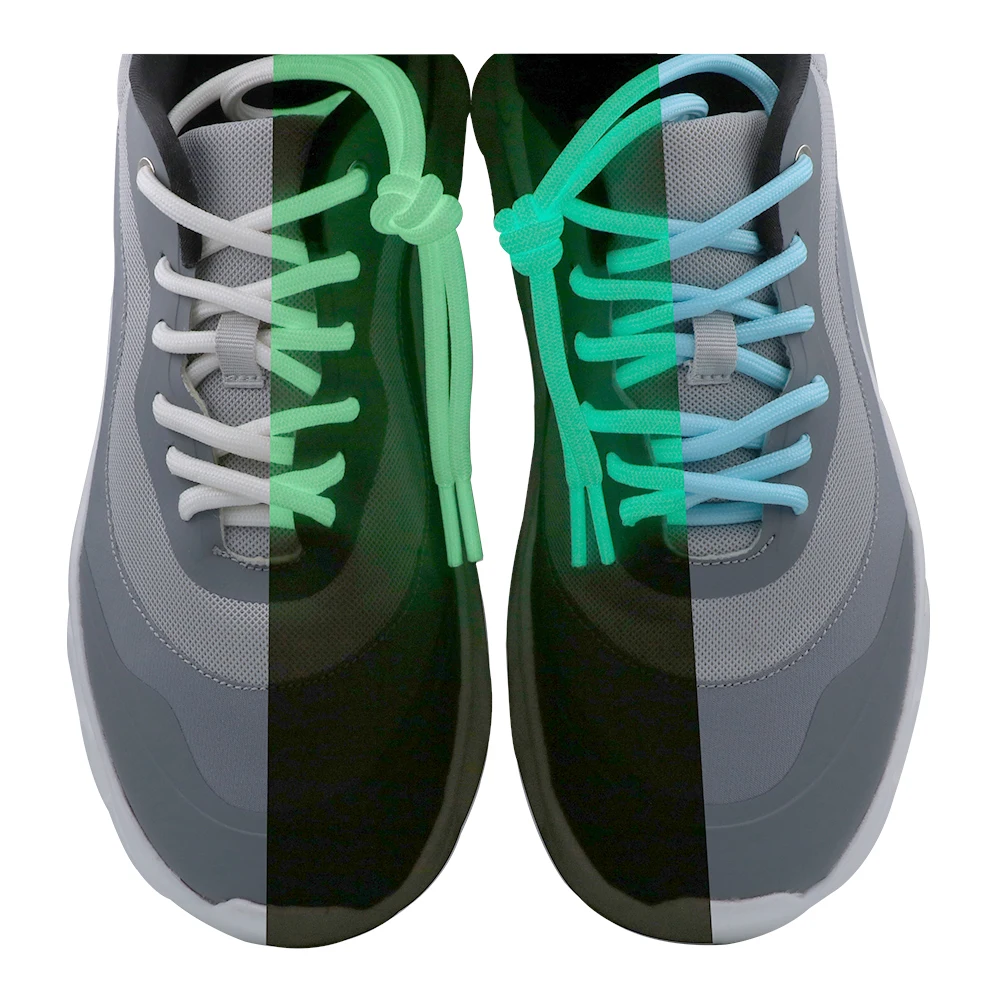 

1 Pair Fluorescent Shoe Laces Sneakers 5 Colored Round Thick Shoes Strings Luminous Cordones Para Zapatillas Schnürsenkel