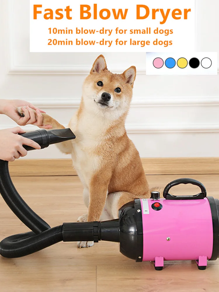 Power Hair Dryer 2800W For Dogs Pet Grooming Supplies Pet Dog Cat Grooming Blower Warm Wind Secador Fast Blow-dryer For Pet