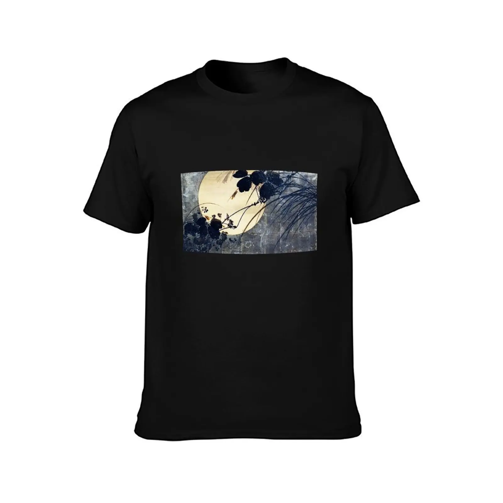 Zeshin - Autumn Grasses Moonlight T-Shirt Summer Sports Quick Dry T-Shirt