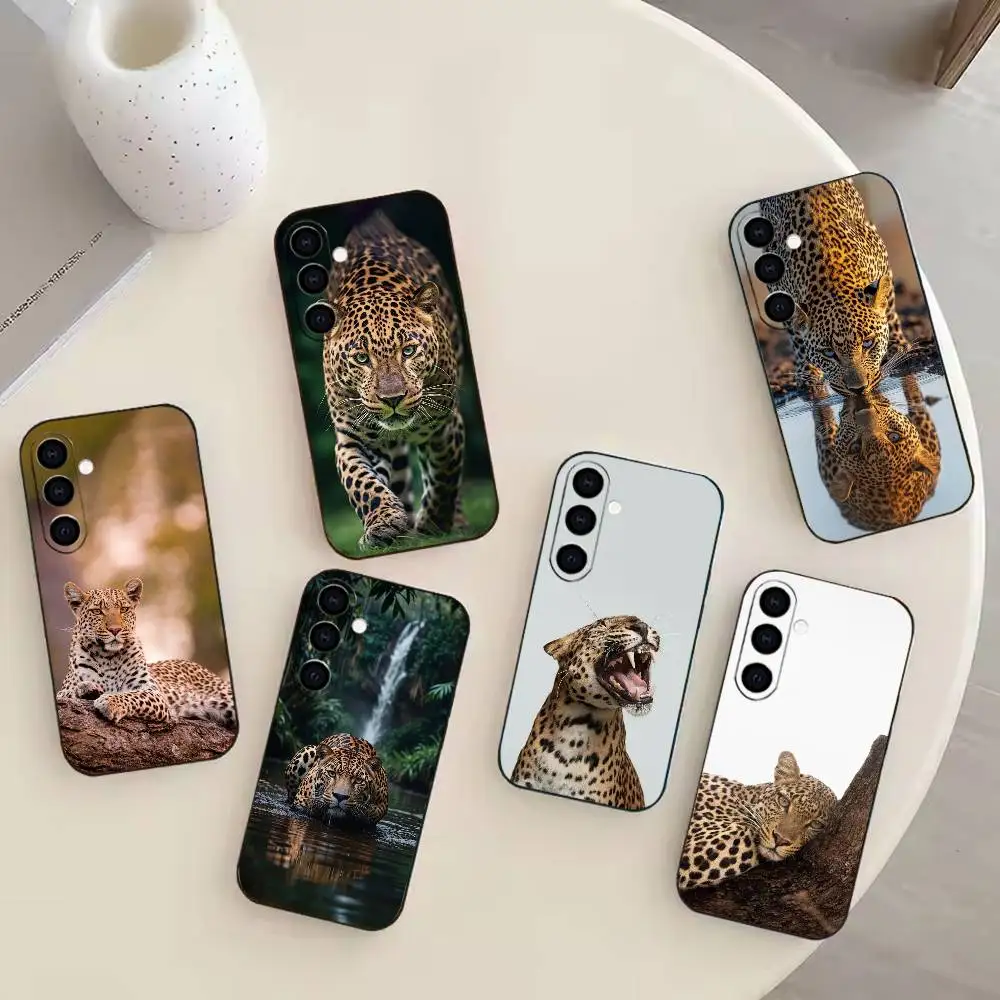 

leopard in africa Phone Case For Samsung Galaxy A91,80,73,72 ,71,53,52,32 ,31,22,21s,20,Soft Black Case