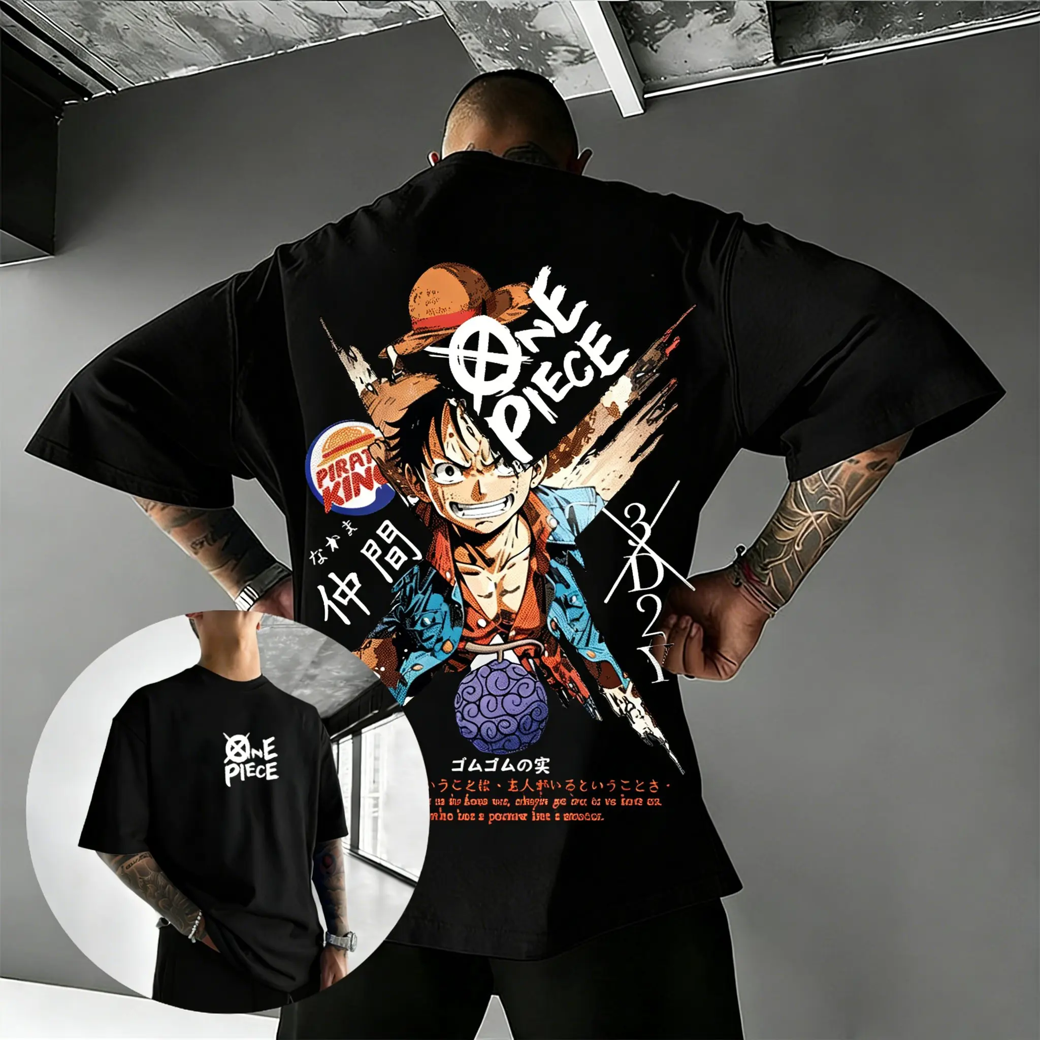 

Футболка Y2K «Луффи» (2026) с коротким рукавом, хлопок, унисекс, для косплея, уличная мода, повседневный стиль