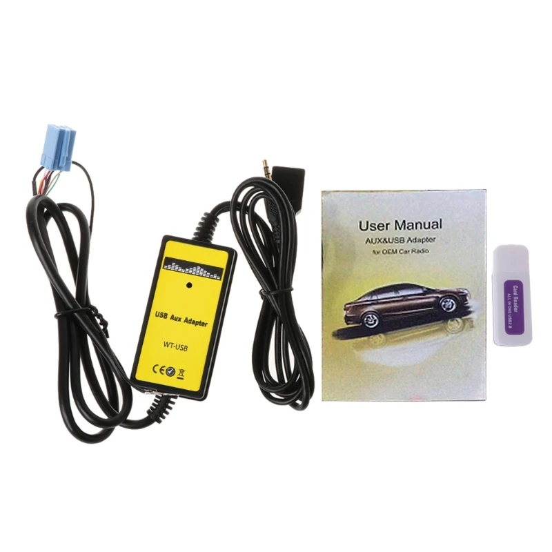 

Car Audio MP3 Interface CD Adapter Changer AUX SD USB Data Cable Mini 8P