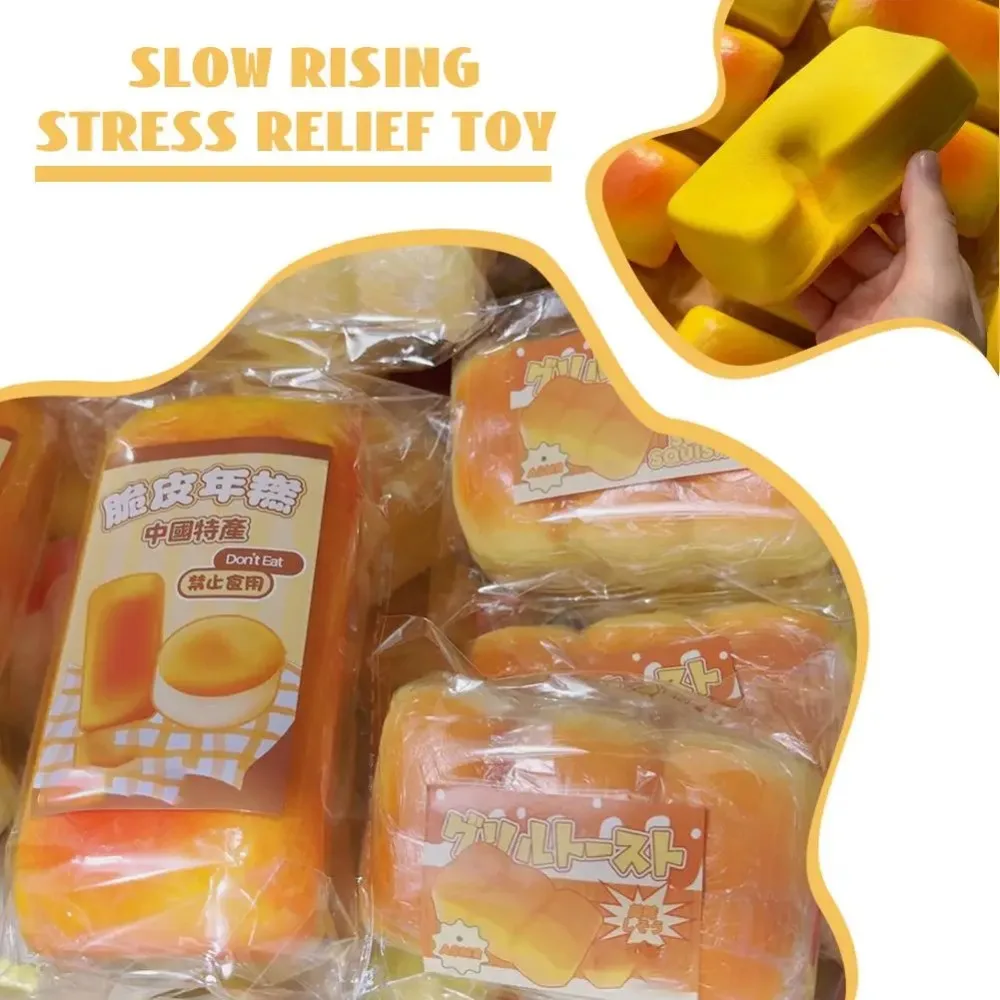 Squishy Simulated Long Bread Squeeze Toy Stress Relief Slow Rising Sensory Fidget for Anxiety ADHD Autism Gift for Kids Adults