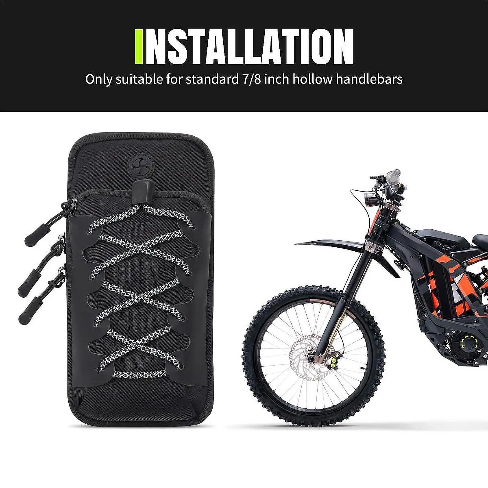 Battery Cover Bag Reflective Case Replace Part Versatile Nylon High Performance Sturdy Black Arm Strap Bags Battery Frame Bag